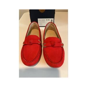 Cole Haan- Evelyn Bow Driver- Suede Loafer- True Red- Size 7.5- New in box